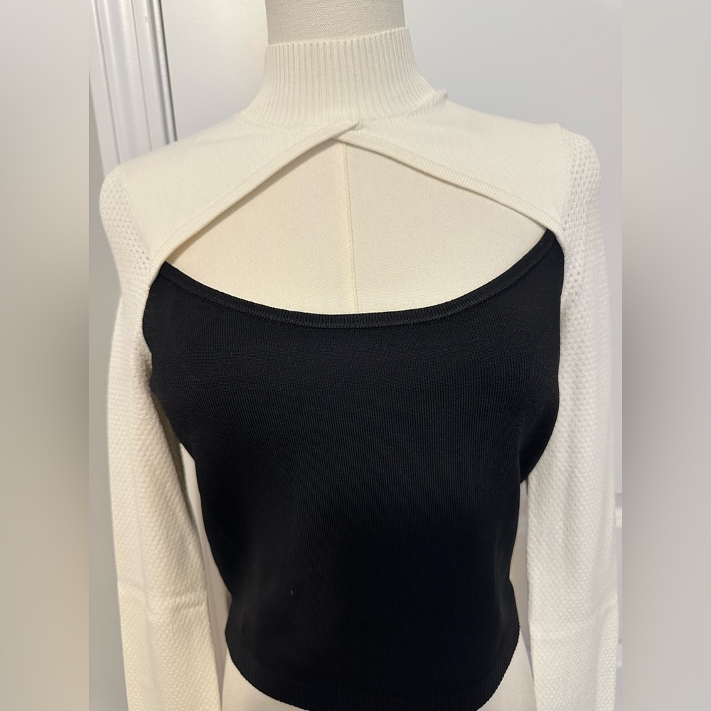 Fleur du Mal Ribbed White Sweater